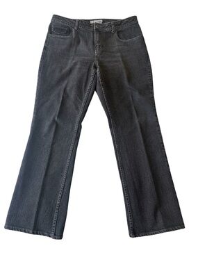 Chico’s Platinum Black Denim Crystal Jeans with Embellishment Pockets Size 2.5